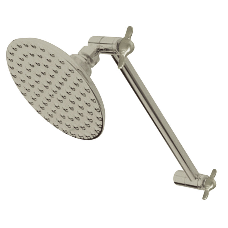 Pomme de douche ronde en laiton victorien 5-1 / 4 pouces avec bras de douche réglable haut-bas Kingston Kingston