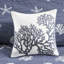 Courtepointe bleu marine double / grand - coton avec motifs brodés, rembourrage 4 pièces de literie thème côtier, lavable à la machine