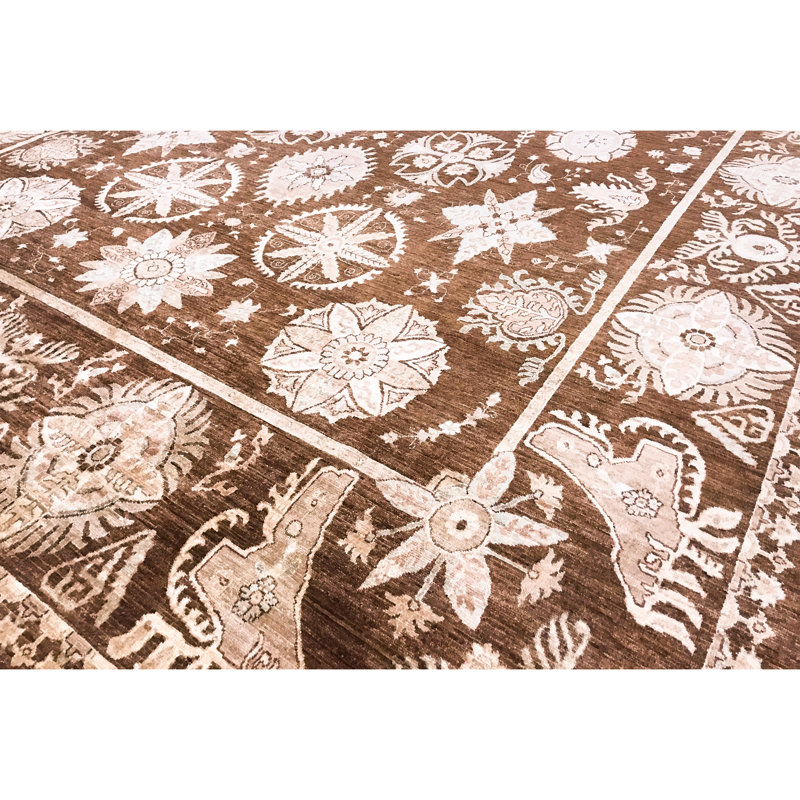 Ziegler Hand-Knotted High-Quality Brown Area Rug