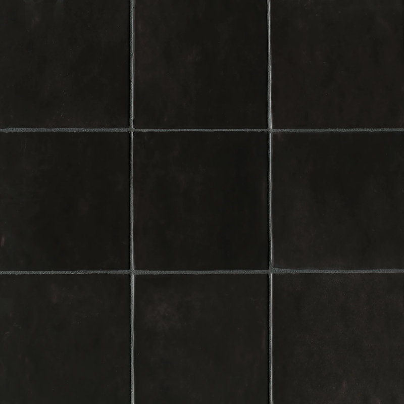 Cloe 5" x 5" Ceramic Tile, Black