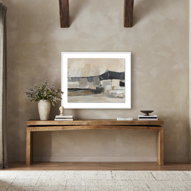 Chalet par Melanie Biehle, H 32,5 po x l 40 po, Papier photo en érable blanc avec cadre simple