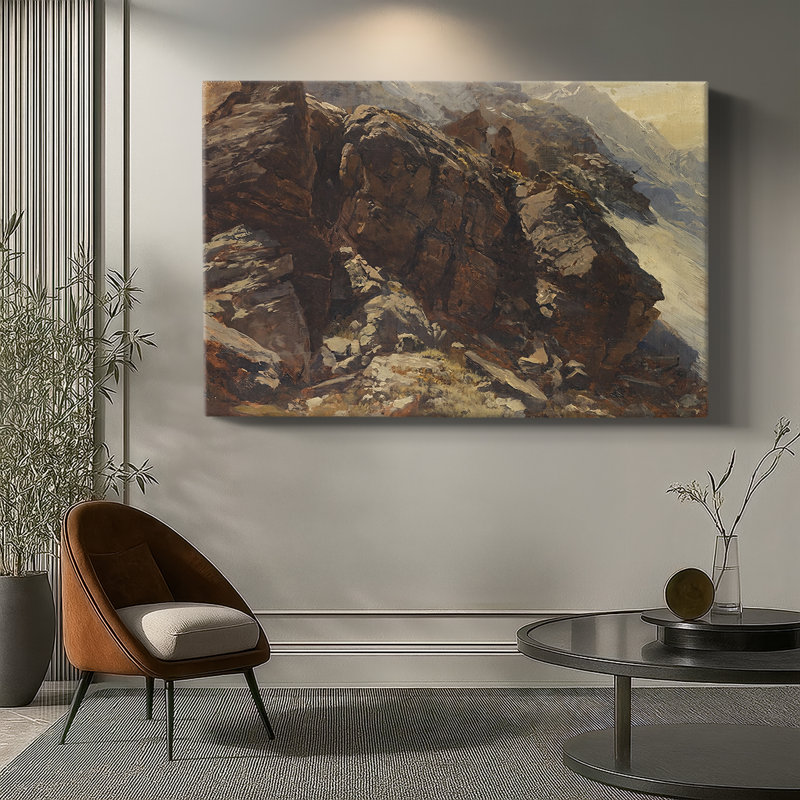 Rocky Slope-Edward Theodore Compton-Gallery Wrapped Canvas-c. late 19th / early 20th Century, 32 x 48
