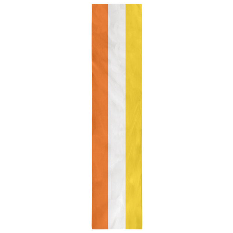 Chemin de table, 72 po x 16 po, Rouge orangé / blanc / jaune, Miami
