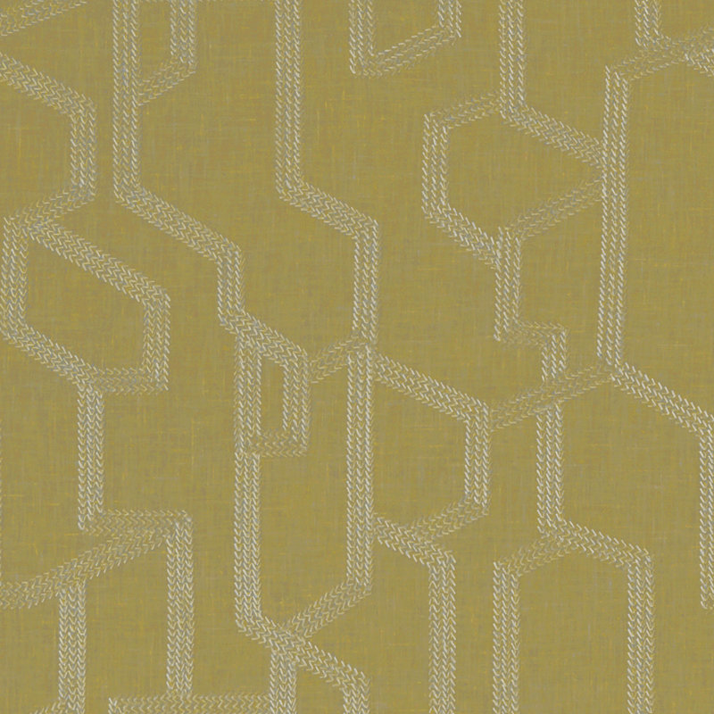 Exotica Labyrinth Fabric, Citron