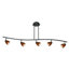 Ensemble de rail d'éclairage 5 lumières Alberto-20501910-20501909