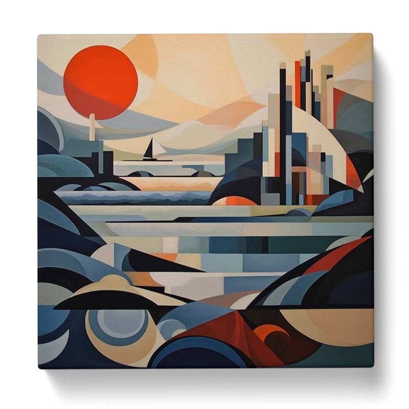 Seascape Constructivism No.3 - No Frame Print, 50cm H x 50cm W x 3cm D