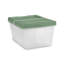 Bacs de rangement en plastique transparent avec couvercle de rangement 16 qt avec couvercle Sterilite (paquet de 4)