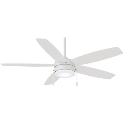 52" Airetor 5 - Blade LED Standard Ceiling Fan with Pull Chain and Light Kit Included