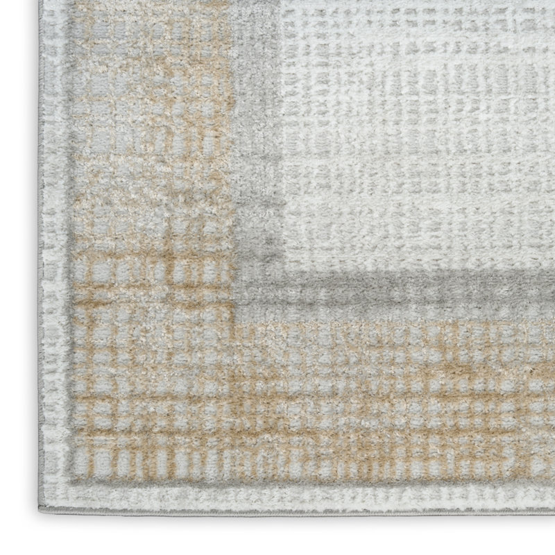 Lafever 2' x 4' Grey Modern Indoor Rug, Runner 2' x 4'