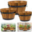 Ensemble de 3 pots de fleurs tonneaux ronds Bostow-1037329650