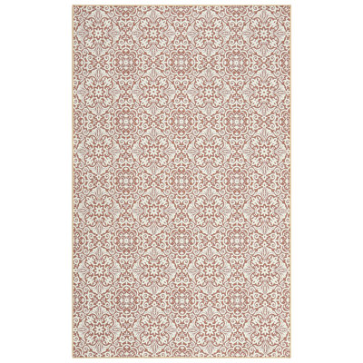 Tapis d'extérieur à motif floral boho rétro pour chambre à coucher, salon, tapis décoratif lavable
