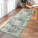 Oriental Machine Washable Area Rug Non-Slip Indoor Carpet Non-Shedding Floral Rug for Living Room Bedroom Dining Room Hallway Kitchen Office Playroom Nursery