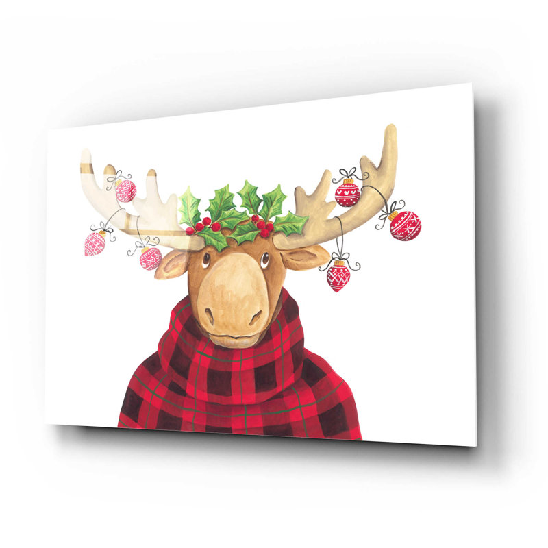 «Christmas Moose» par - Impression sans cadre, L 24 po x H 16 po
