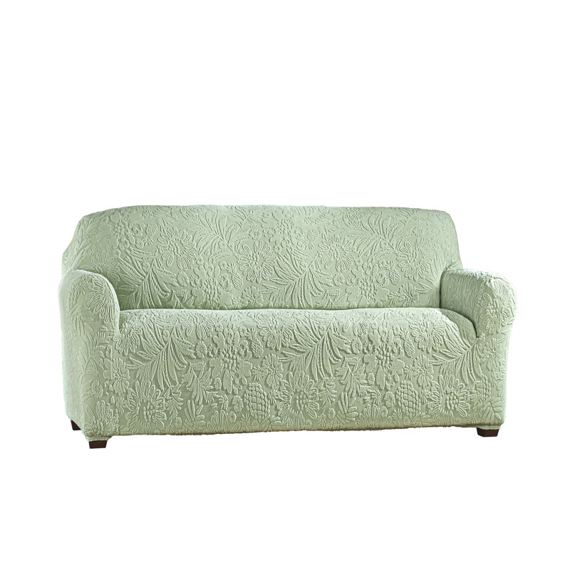 Housse pour causeuse à coussins carrés / rectangulaires en polyester, Polyester vert, H 62 po x l 96 po