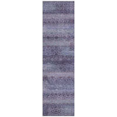 Machine Washable Indoor/Outdoor Xhevrie Plum Rug