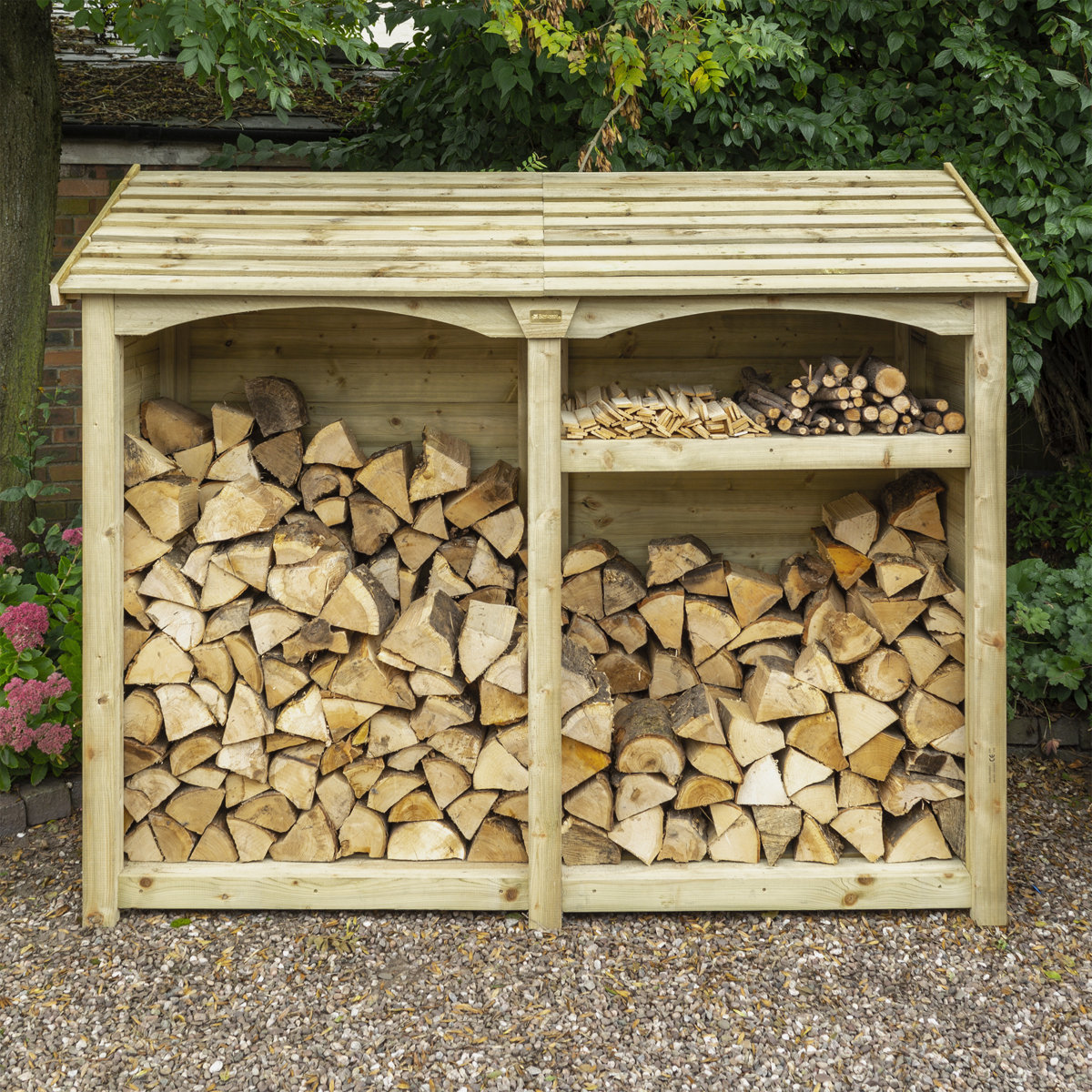 Rustic Log Storage Uk Rowlinson Premium Heritage Double Log Store | Wayfair.co.uk