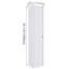 Armoire latérale de salle de bain 12 po, 2 portes à fermeture douce, conception à fixation flottante