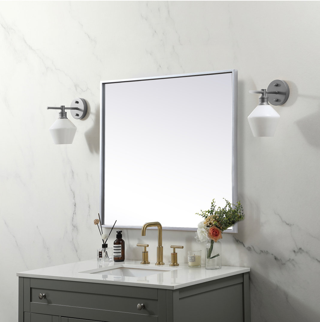Valparaiso Accent Mirror, 24"  x 24" , Silver