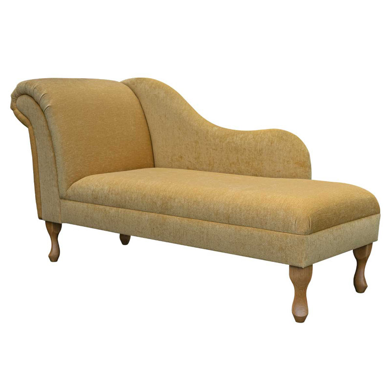 Upholstered Chaise Lounge, Yellow