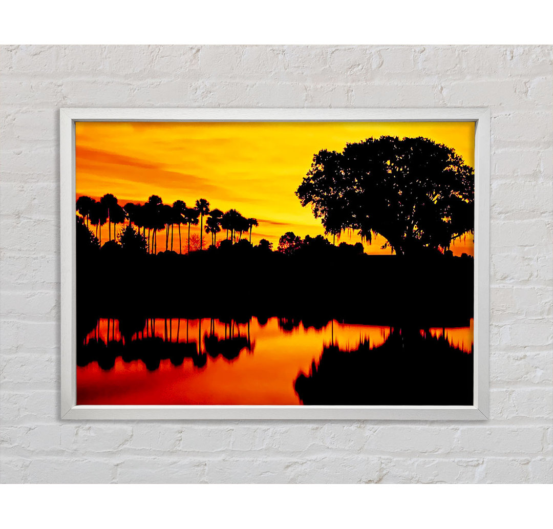 Beautiful Orange River Reflections - Einzelne Bilderrahmen Kunstdrucke auf Leinwand