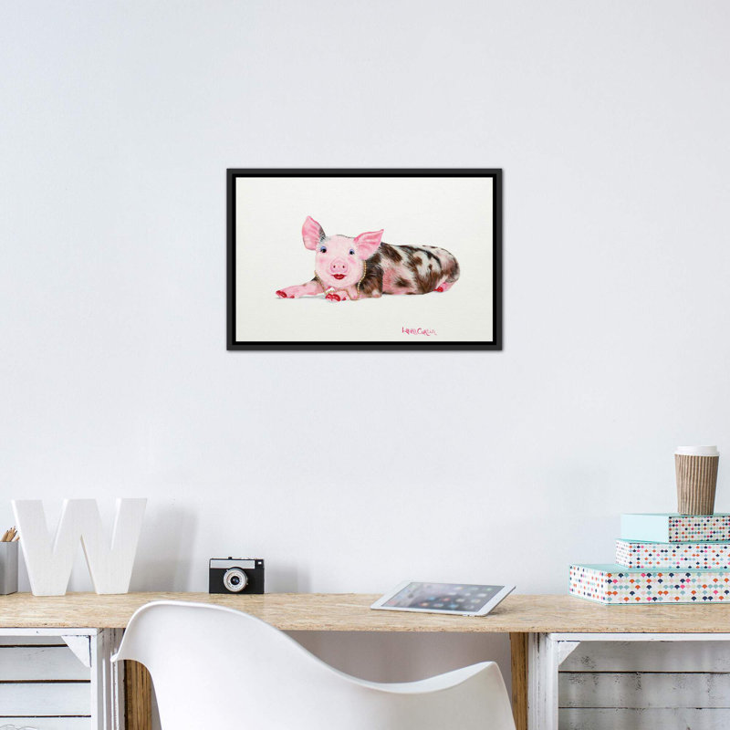 " Pearl " by Laura Curtin, Distressed Black Frame, No Mat, 18" H x 26" W x 1.5" D