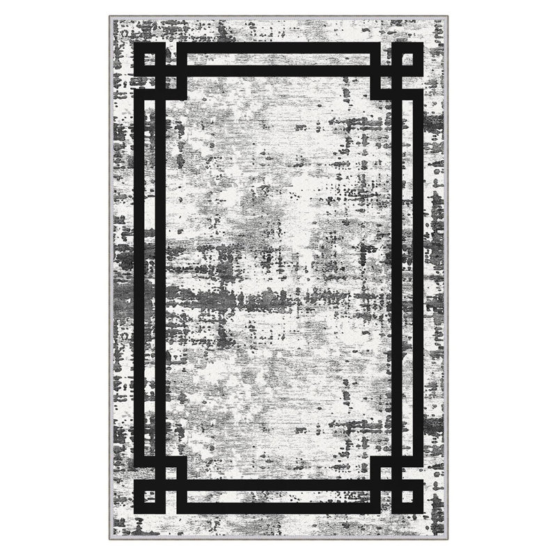 Premium Woven Area Rug, 5.9 x 9.2 Feet | 100% Polyester, 650 g/m² | Antibacterial, Non-Slip PVC Dot Underside, 0.3 in Pile Height | Machine Washable, 3D Digital Printing | Perfect for Living Room & Bedroom Decor