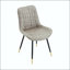 Chaise de salle à manger en tissu Grey Tech avec pieds dorés - ensemble de 4-129041918-129041919-129041921