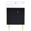 Armoire de salle de bain moderne 21,6 po avec lavabo en céramique et lavabo de rangement droit-1270694304