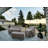 Modern Leisure Chalet Round Patio Fire Pit Cover, 44" Diameter x 3"H, Beige-1602075011