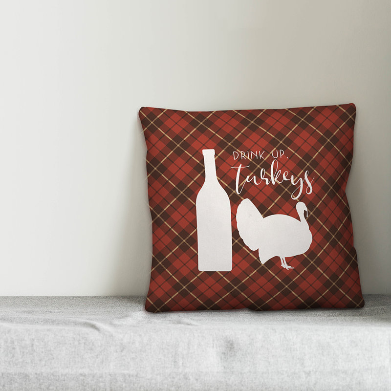  Coussin Drink Up Turkeys