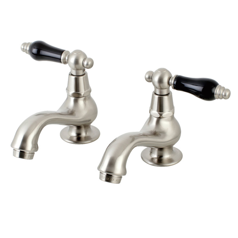 Kingston Brass Duchess Two-Handle Deck Mount Basin Tap Faucet, Brushed Nickel