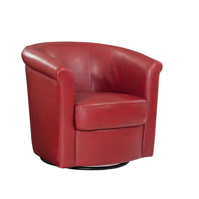 Pinehill Marvel Faux Leather 360 Swivel Barrel Chair