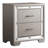 Compact, Durable Particle Board Nightstand With Silver Champagne Finish For Versatile Spaces