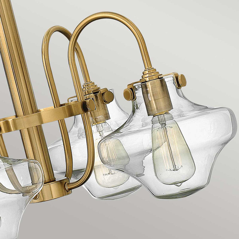 Redfern 4 - Light Shaded Chandelier, Brushed Caramel