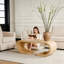 Table basse courbée courbée en C avec base courbée-979801245
