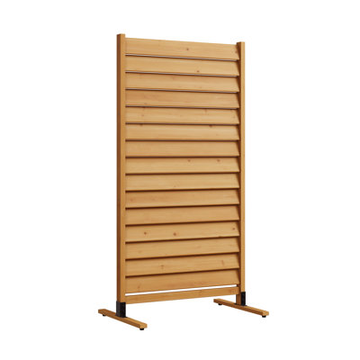6.1ft H x 3.1ft W (1 Panel) Freestanding or Surface Mounted Enclo Sierra Privacy Screen, Wood Fence Screen, Outdoor or Indoor Decorative Privacy Panel