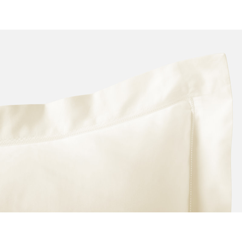 Heirloom Organic Sateen Sham Alpine White, King, Undyed