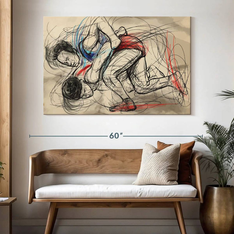 Sireci Wrestling, 34" H x 51" W