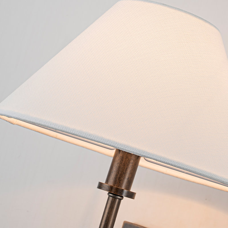 Applique murale moderne à abat-jour en tissu 1 lumière de 12 po de hauteur Modern