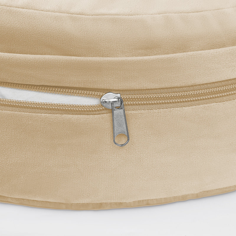 Coussin de méditation, coussin de yoga rond, Beige