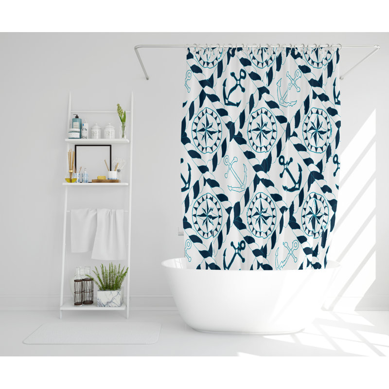 Noelle Polyester Shower Curtain Set, 168cm H x 168cm W