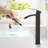 Contemporary Black Faucet For Sink - Deck-Mounted And Cartridge Valve Home Use Single Handle Bathroom Geometric Design Easy To Clean Basin-125172577