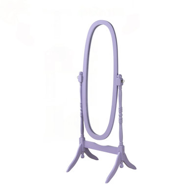 Traditional Purple Queen Anne Cheval Mirror