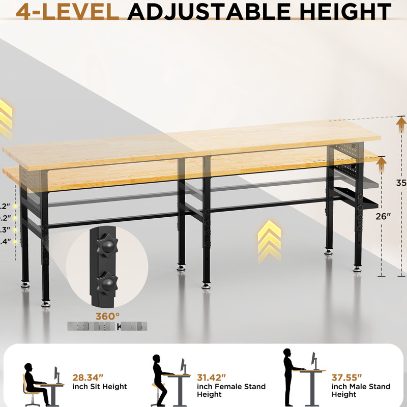Solid Wood Standing Desk