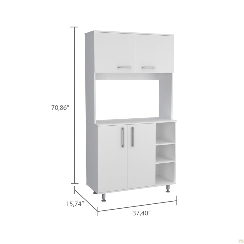 Garde-manger à 3 tablettes, Blanc