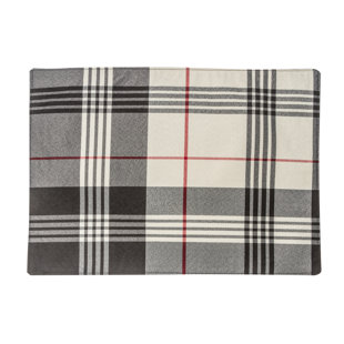 Zayas Polyester Plaid Rectangle Placemat (Set of 4)