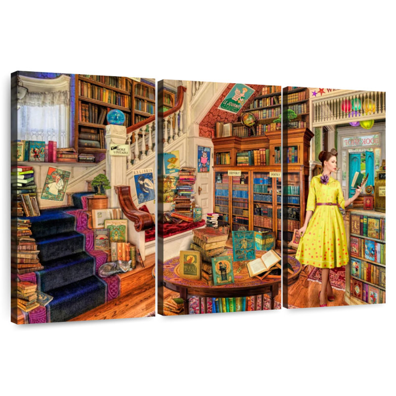 Lilie, souhait sur une bibliothèque I, H 32 po x l 50 po