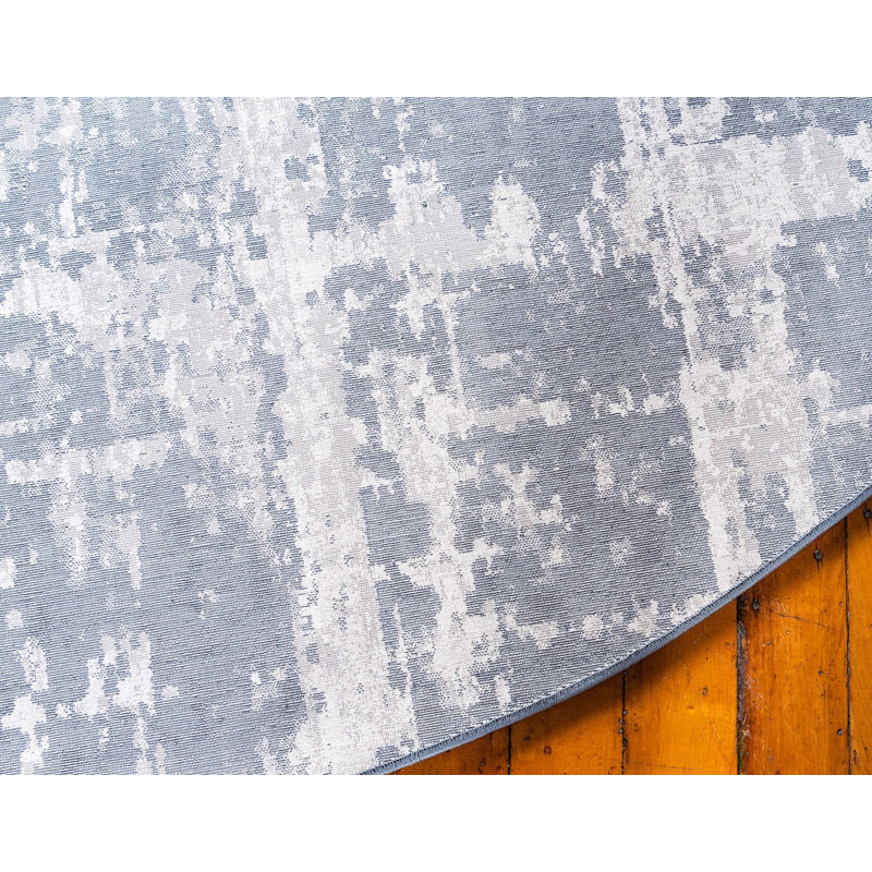 Heights Abstract Indoor Rug, Round 8'