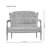 French-style Creative Grey Double Sofa
