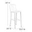 Commercial Grade Metal Indoor-Outdoor Stool with Vertical Slat Back-1824115529-1824115520
